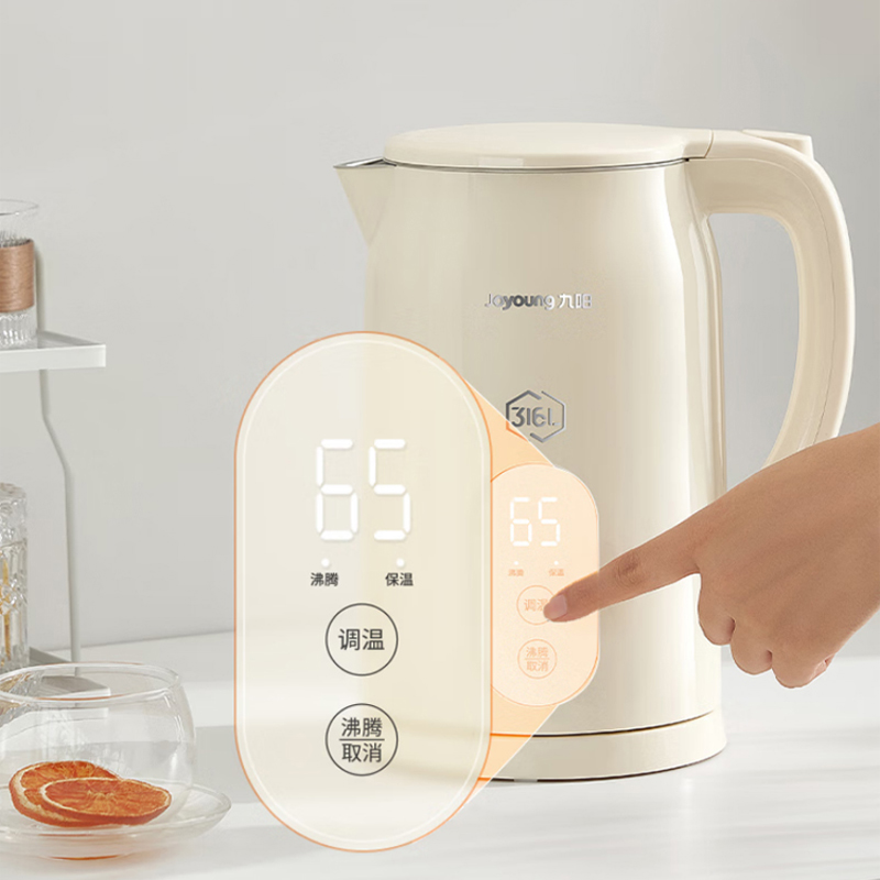 九阳 1.7L可保温电热水壶K17ED-W390高清大图