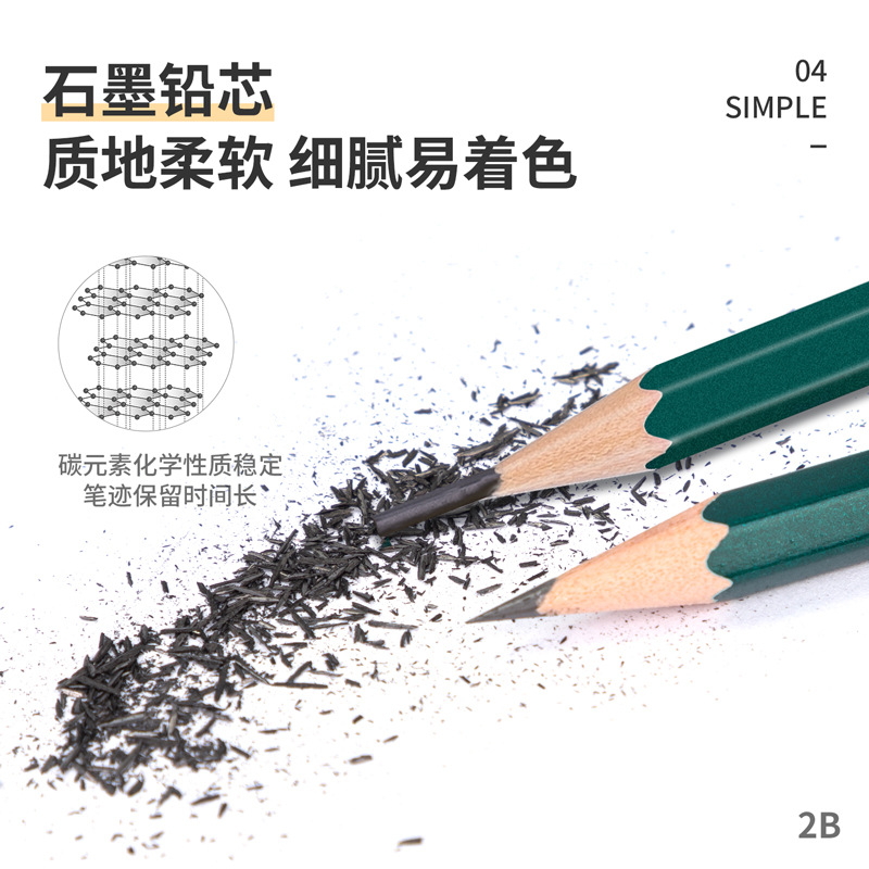 得力铅笔2B(10支)33312高清大图