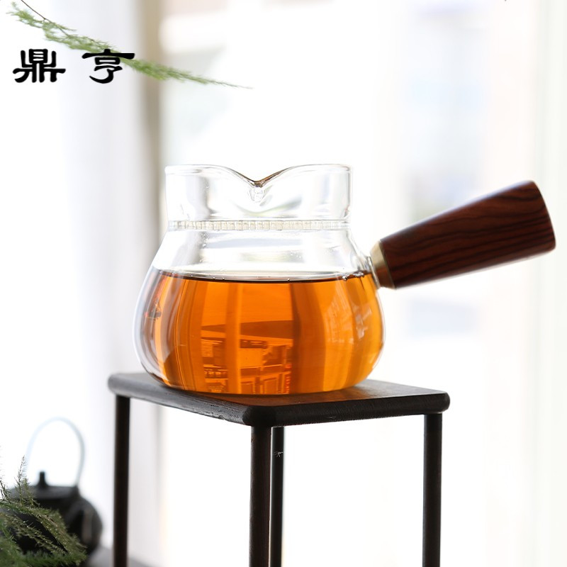 鼎亨滤网玻璃公道杯过滤茶壶耐高温侧把分茶器茶海公杯功夫茶具泡