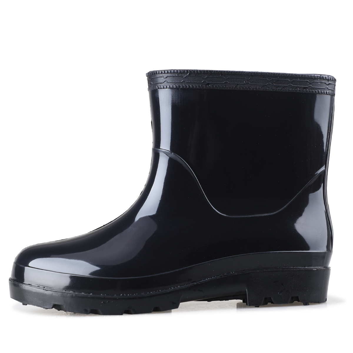 双星雨鞋秋季半筒加绒时尚防水鞋加棉胶鞋防滑成人雨靴短筒水鞋男ds