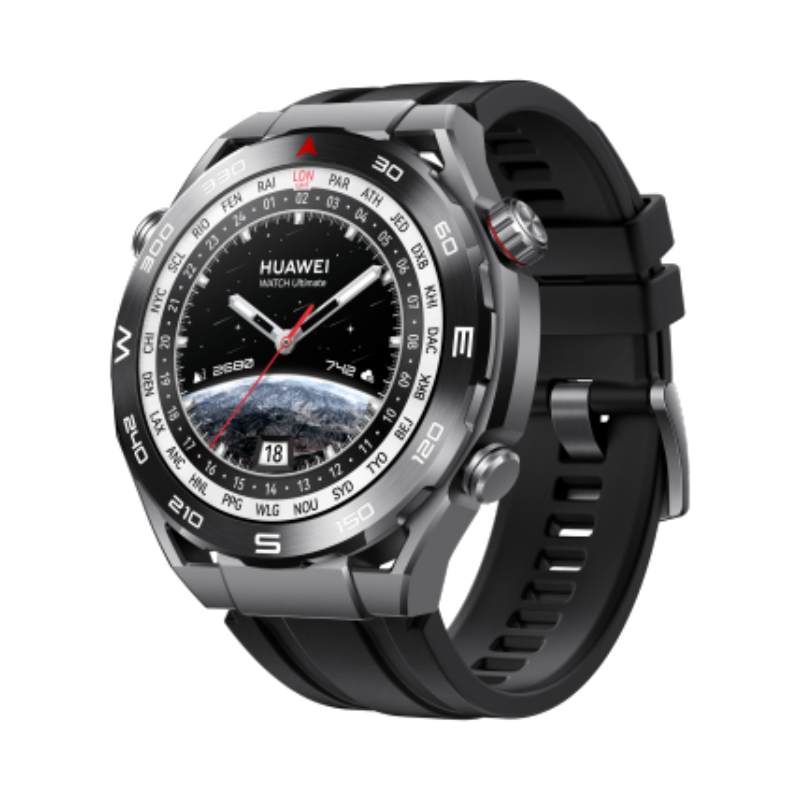 华为(HUAWEI) WATCH Ultimate手表黑色非晶锆表壳 黑色丁腈橡胶表带