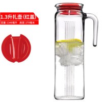 冷水壶凉水壶大容量茶壶果汁壶水杯子家用水具简约现代透明 生活日用 家居器皿水具水杯