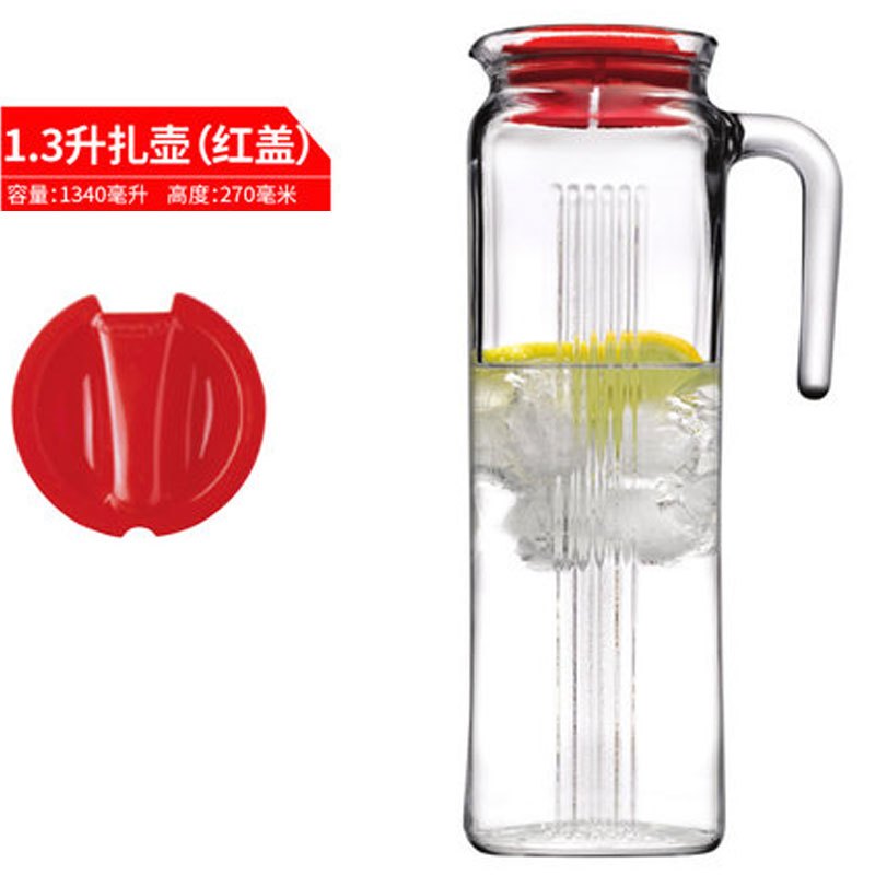 冷水壶凉水壶大容量茶壶果汁壶水杯子家用水具简约现代透明 生活日用 家居器皿水具水杯