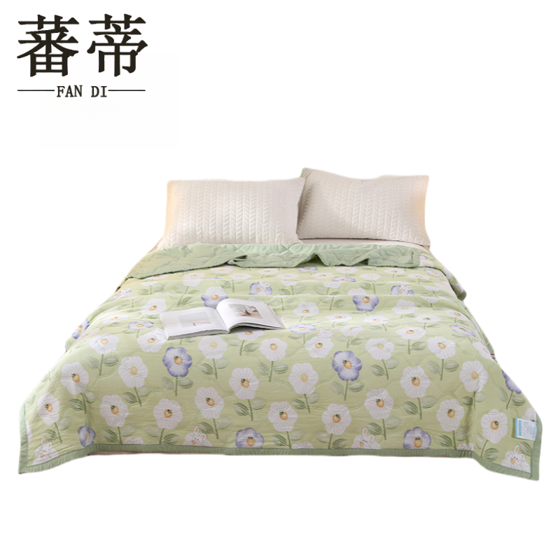 蕃蒂空调被薄被水洗棉夏被条高清大图