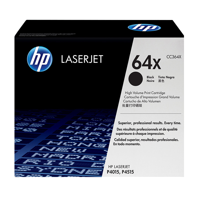 惠普(HP)CC364X 黑色硒鼓 64X(适用LaserJet P4014n P4015n/tn/x P4515/n)高清大图