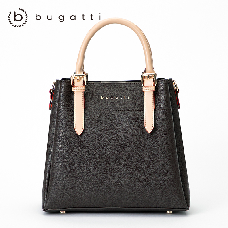 bugatti 德国轻奢品牌 新款女士棕色简约欧美风时尚手提包礼盒装斜跨包包妈妈款洋气质高级感女包