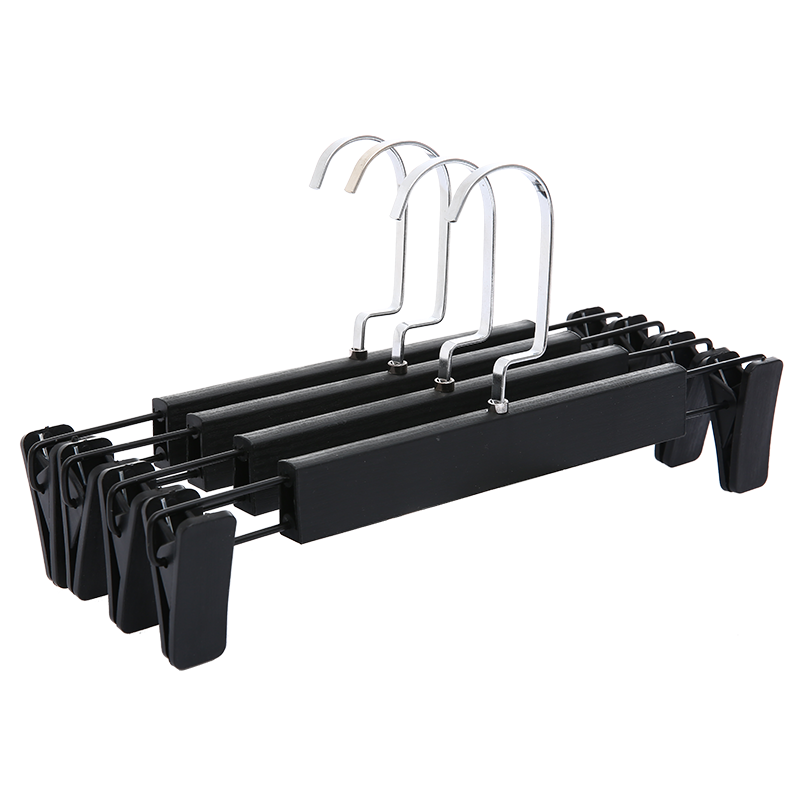 木纹强力裤架裤夹子服装店防滑无痕内衣架家用伸缩塑料裤挂批发衣架