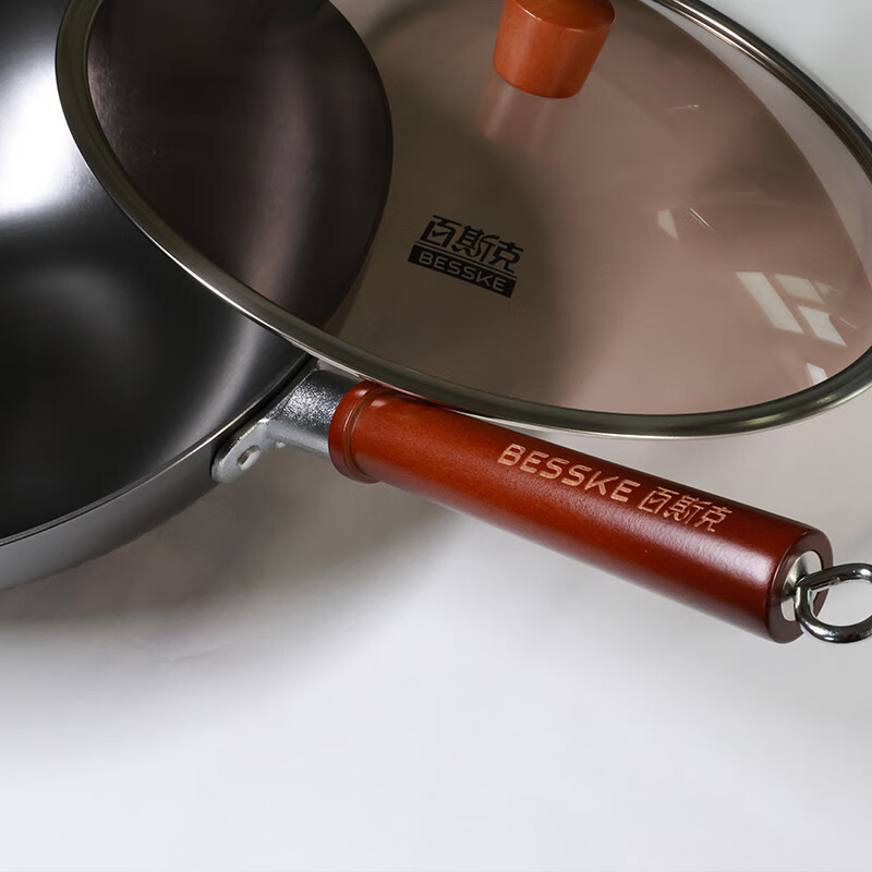 百斯克BSK-GC231506尚品生活410不锈钢蜂窝物理不粘炒锅32cm(单位:个)高清大图