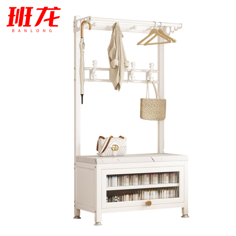 班龙衣帽架换鞋凳G80个高清大图