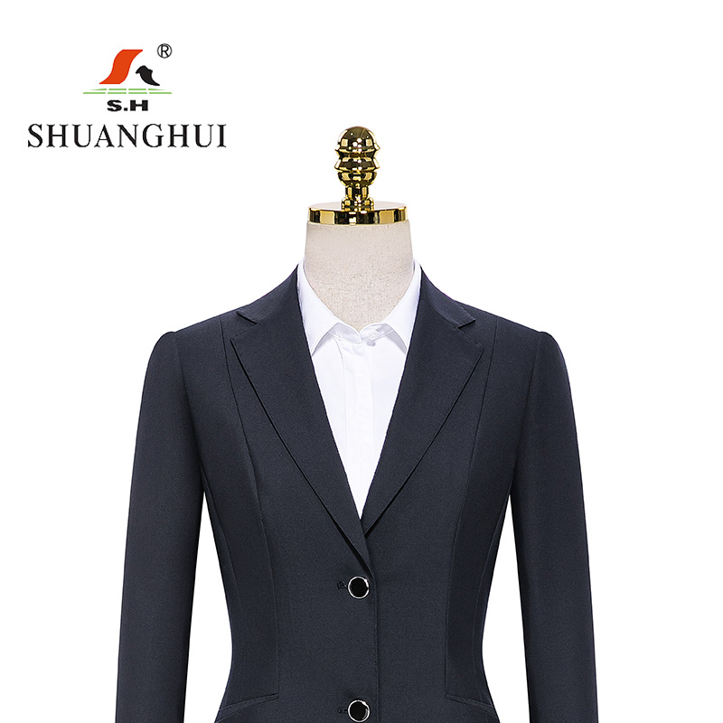 双惠女款西服套装SH5002,面料:50羊毛49.5聚酯纤维0.5导电纤维155-175高清大图