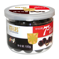 百诺 巧克力麦丽素纯可可脂(75%黑巧克力) 不含反式脂肪酸 100g/罐