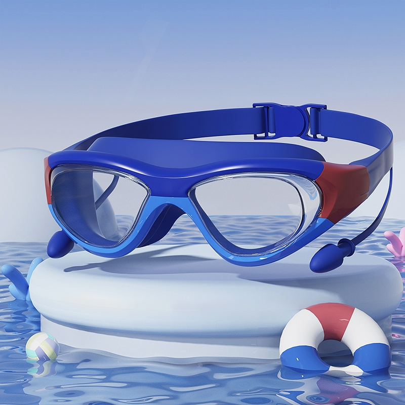 儿童泳镜防水防雾高清游泳眼镜泳帽套装男女童专业游泳潜水镜装备