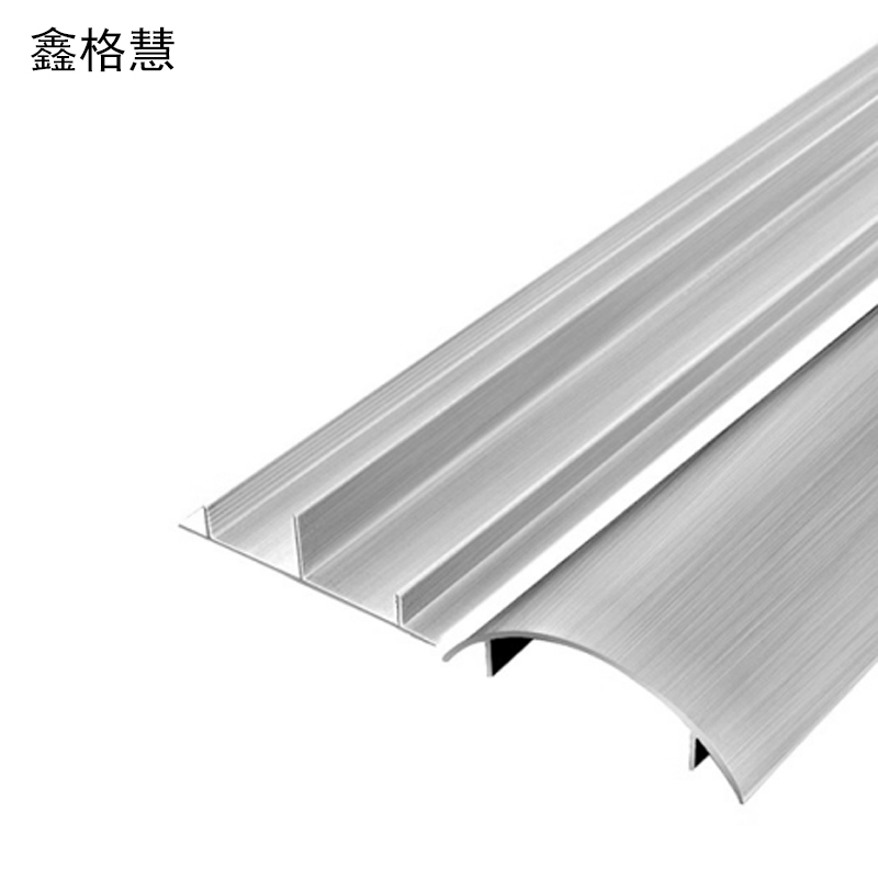 鑫格慧 铝合金线槽弧形半圆地面线槽金属防踩明装走线槽 3号 米