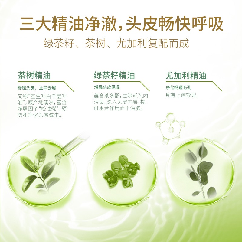 舒蕾控油蓬松绿茶籽洗发露 500g/瓶高清大图