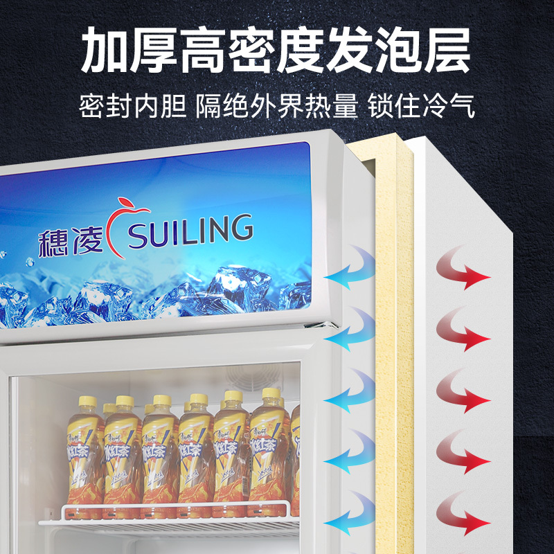 穗凌(SUILING) LG4-305FE商用立式展示柜饮料柜汽水矿泉水柜风直冷速冻冷藏双层玻璃 一级能效[新款上市]