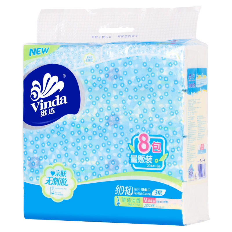 维达细韧120抽袋装抽取面巾(M码)V2248A