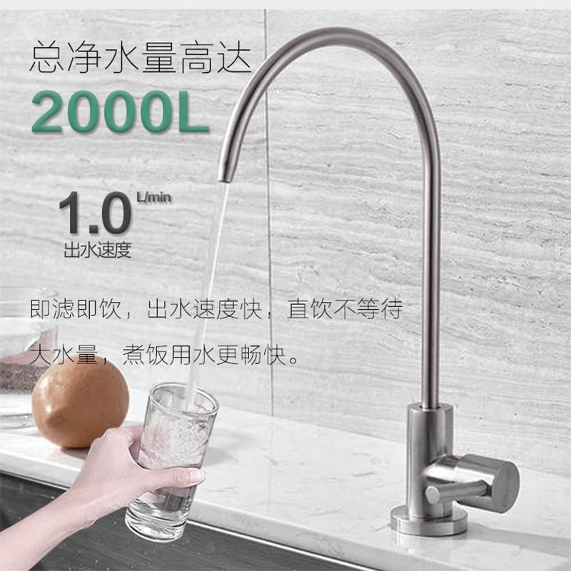 方蓝圆淼（FYLM）直饮机净水器家用 粉色FYLM-RO400A RO反渗透双芯净水机厨下式壁挂式 大通量净饮机