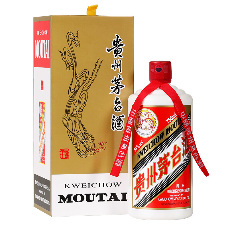茅台 飞天 酱香型白酒 53度 750ml 单瓶装