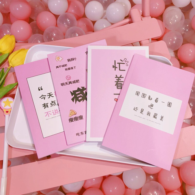 林檎抖音网红同款创意恶搞笔记本手账本活页少女心粉色日记本笔记本韩系小清新可爱记账记事本送女朋友送女朋友老婆生日礼物送女朋
