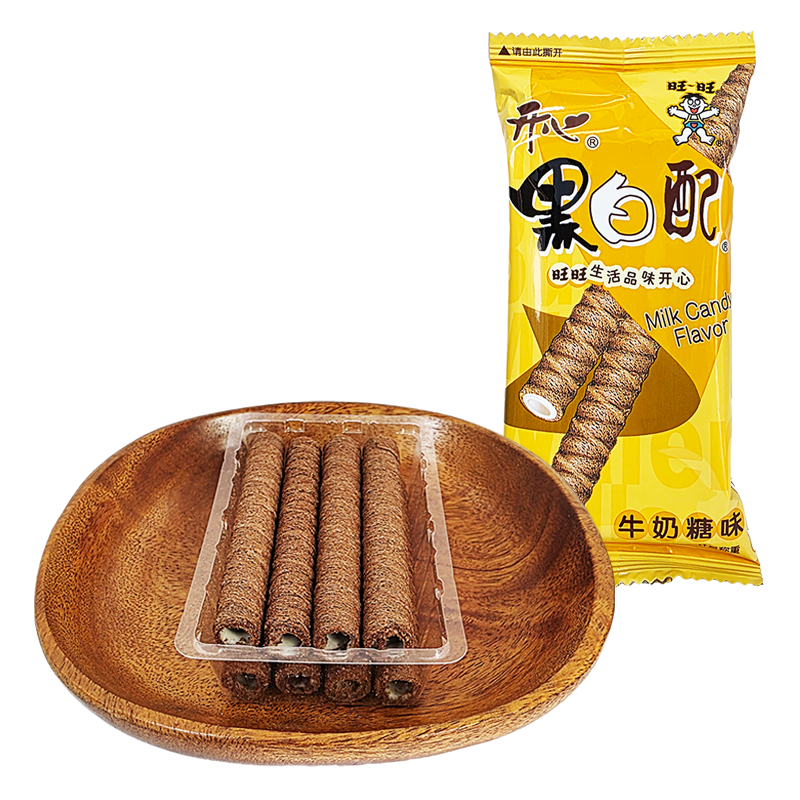 旺旺开心黑白配散装500g多口味注心饼干休闲零食品年货下午茶高清大图