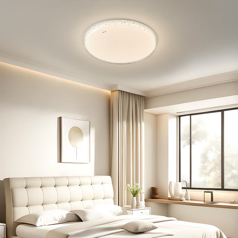 欧普照明护眼高显色led吸顶灯具卧室灯儿童灯房间餐厅 现代简约圆形阳台灯WS图片