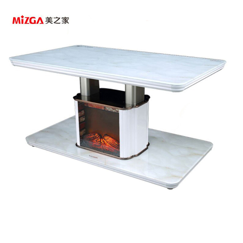 美之家辉煌欧式动态仿真火壁炉智能升降电暖炉电暖茶几多功能电暖桌家用电取暖器烤火炉电烤火桌家居