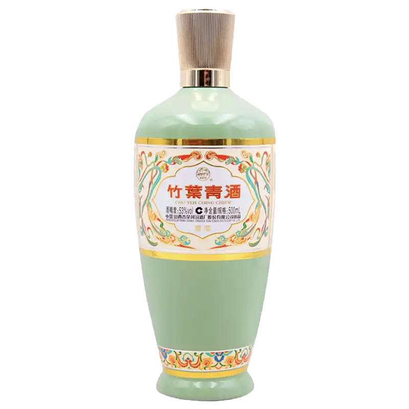 杏花村汾酒 竹叶青酒 53度 光瓶 500mlx6瓶