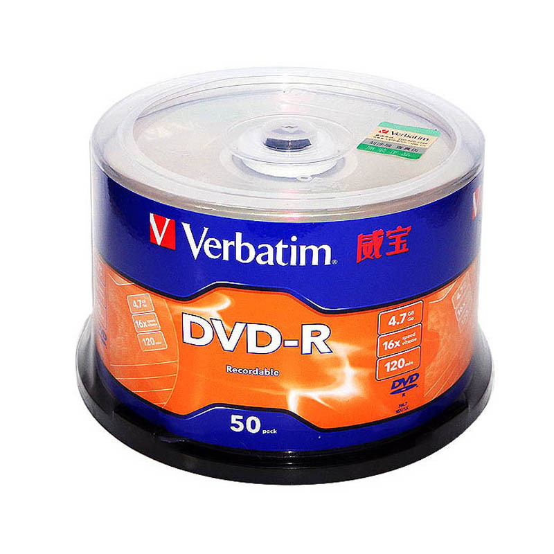 威宝 刻录盘 DVD-R 4.7G 16x 50片(桶)