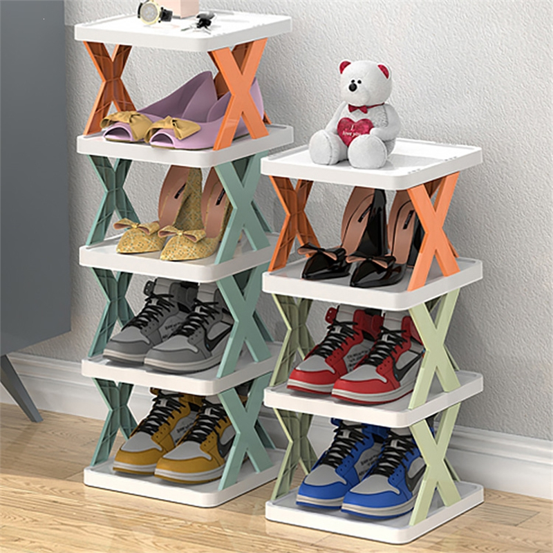 简易鞋架藤印象门口家用夹缝小型办公室宿舍鞋柜结实耐用多层防尘鞋