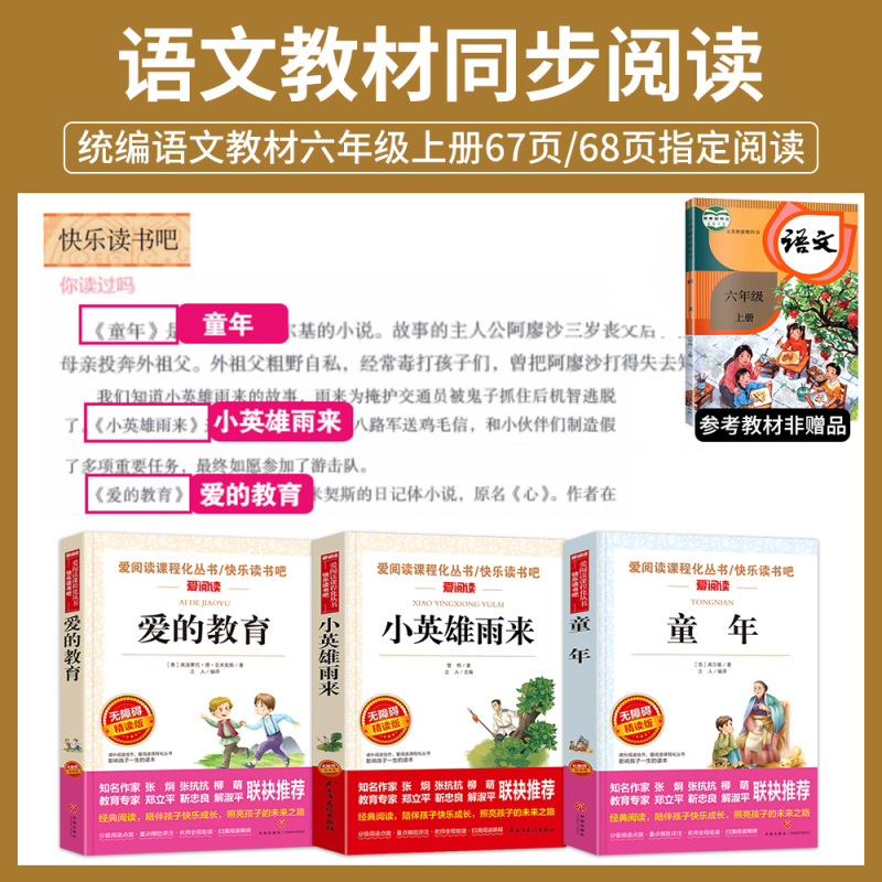 爱的教育六年级必读的课外书适合六年级学生阅读书籍小学经>800_800