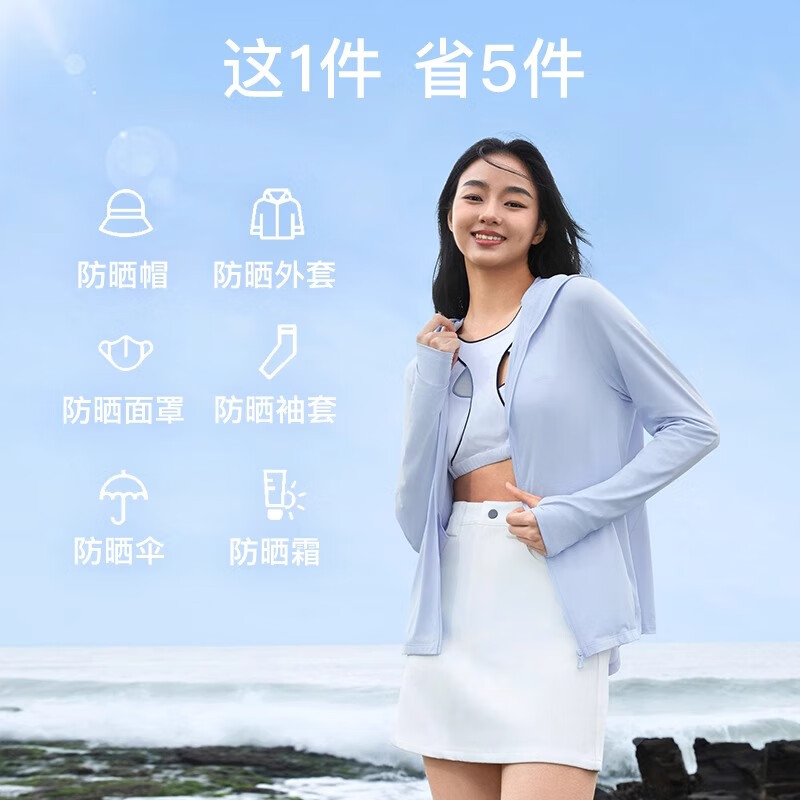 SIN SIN[戚薇同款]双抗冰皮宽松防晒衣女2025夏季薄款冰丝冰感防晒服高清大图