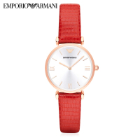 EMPORIO ARMANI 阿玛尼金属表带石英表 女 欧美时尚新款指针式皮石英手表 商务休闲超薄腕表女 AR1911