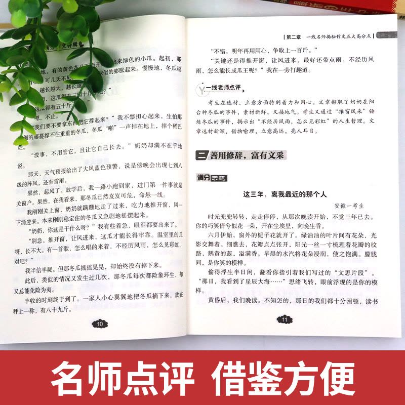 [备战2024]中考满分作文+文言文全解一本通 初中通用 [正版]备考20242023-2024年中考满分作文大全五年真图片