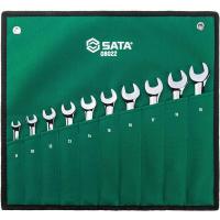 世达(SATA)14件公制全抛光两用扳手组套(挂袋) 9026