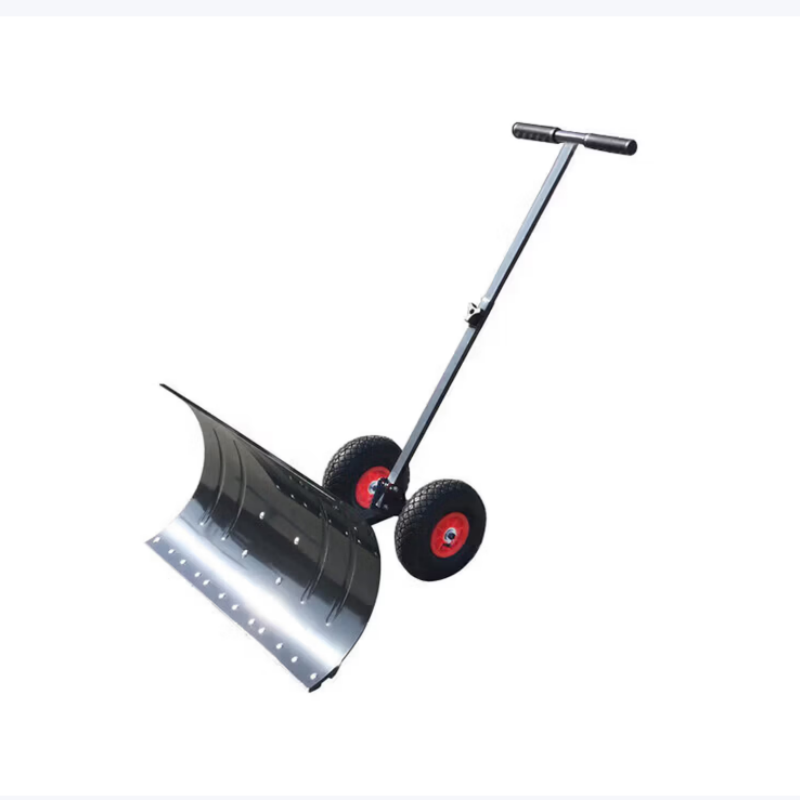 冰禹 BYyc-114 手推式铲雪器 双杆轮式推雪铲 小号74cm*42cm
