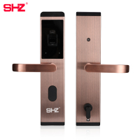 SHZ SH-103日本神護者指纹锁家用防盗门智能锁指纹密码锁指纹密码电子锁家用指纹锁太空黑配大霸王锁体