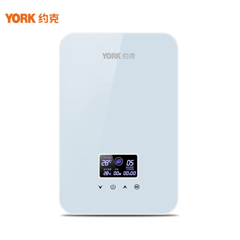 YORK约克 即热式电热水器YK-F2A 速热恒温热水器小型家用热水器8800W 4平方线可装