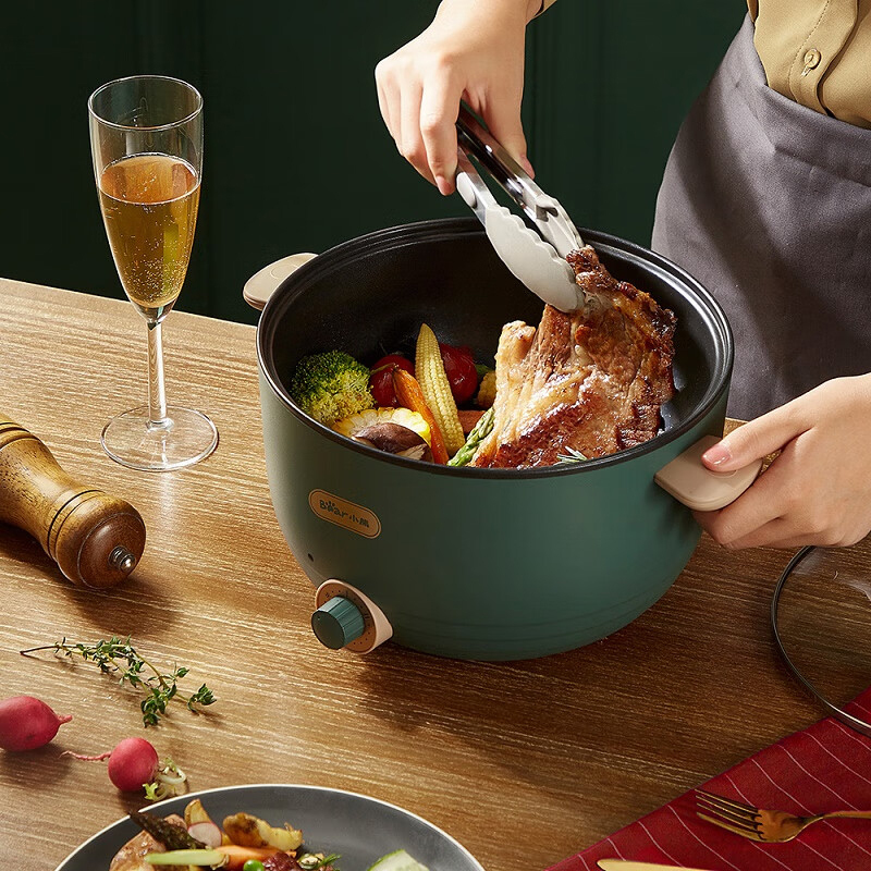 小熊电火锅3L家用学煮面锅多功能锅DRG-C30H1高清大图