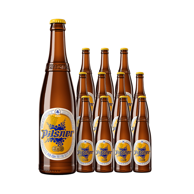 青岛啤酒(TSINGTAO)皮尔森450ml*12瓶高清大图