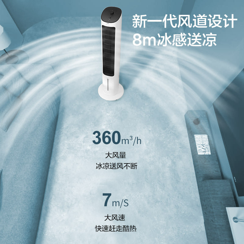 格力(GREE)冷风扇KS-04X60g家用水冷塔扇客厅卧室节能制冷小空调扇办公移动省电加湿单冷风扇高清大图