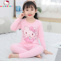 hellokitty女童内衣套装保暖儿童厚款秋衣秋裤宝宝秋衣小女孩睡衣秋冬
