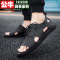 公牛四季凉鞋男士潮沙滩防滑凉拖外穿2022新款夏季软底休闲鞋男韩版时尚百搭青年凉皮鞋透气洞洞鞋潮鞋