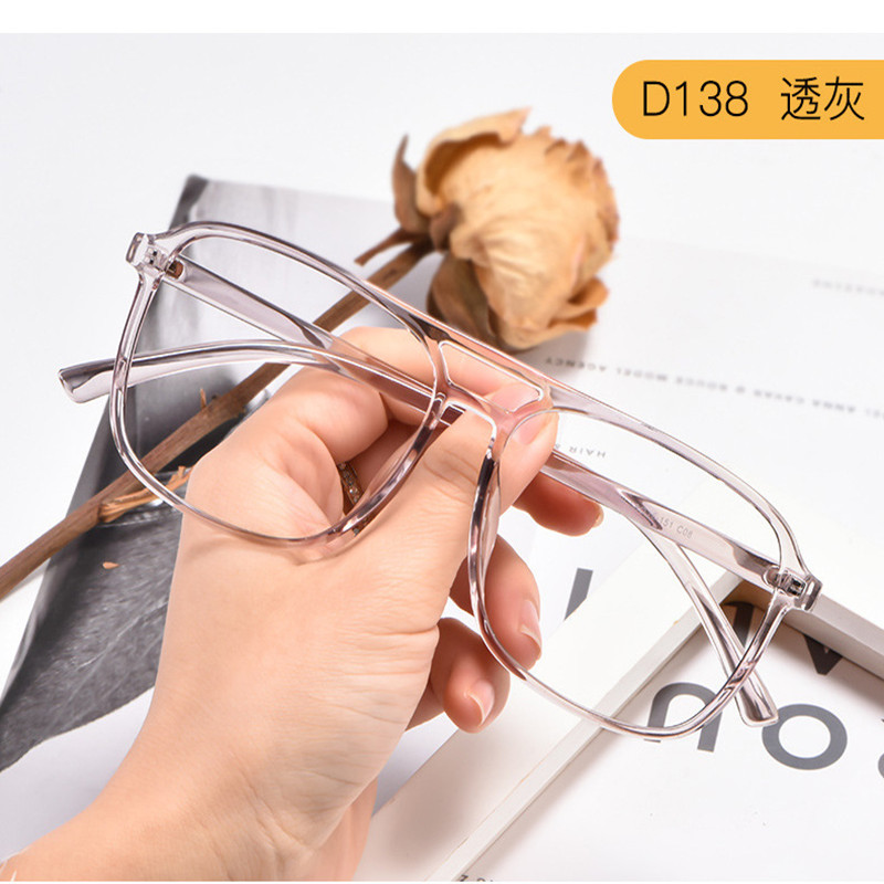 2021新款尚镜时尚无金属无螺丝全塑框镜架可配有度数近视黑框眼镜