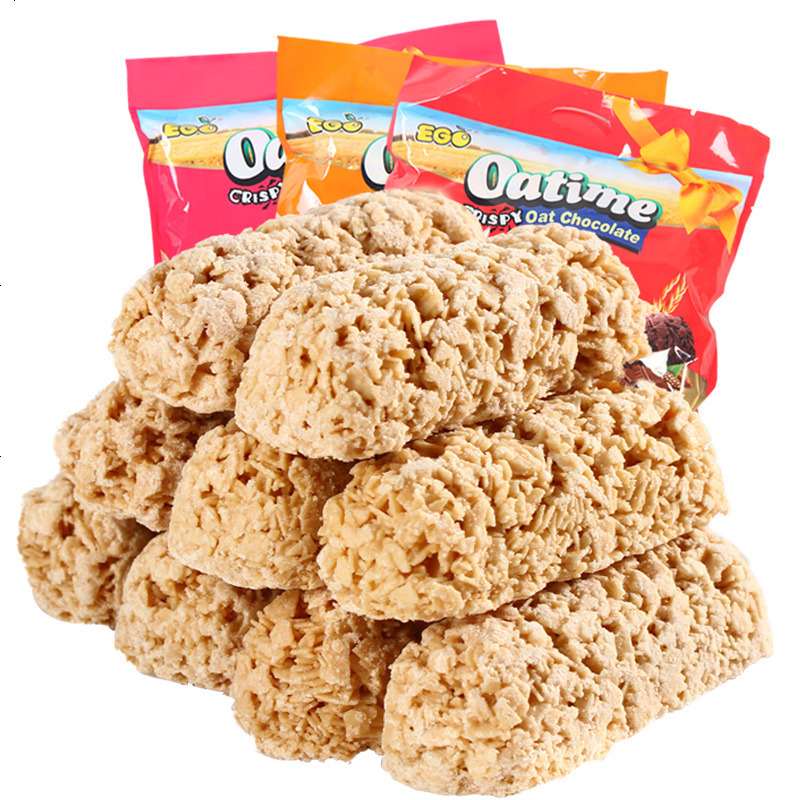 EO麦片燕麦巧力糖饼干休闲食品特产牛奶喜糖果小吃 草莓味]