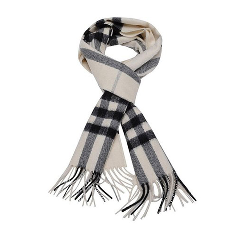 【直营】BURBERRY 博柏利 女士大号经典格纹羊绒围巾高清大图