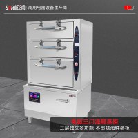 SOR松润 蒸柜 GCT-M5202A 电磁三门海鲜蒸柜 1.2米 30KW