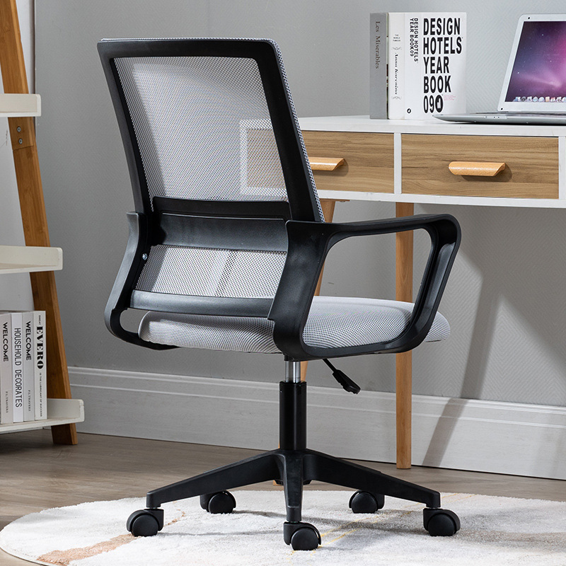 域赢定制 电脑椅家用办公椅学生宿舍升降转椅学习椅子靠背会议椅黑框黑网高清大图