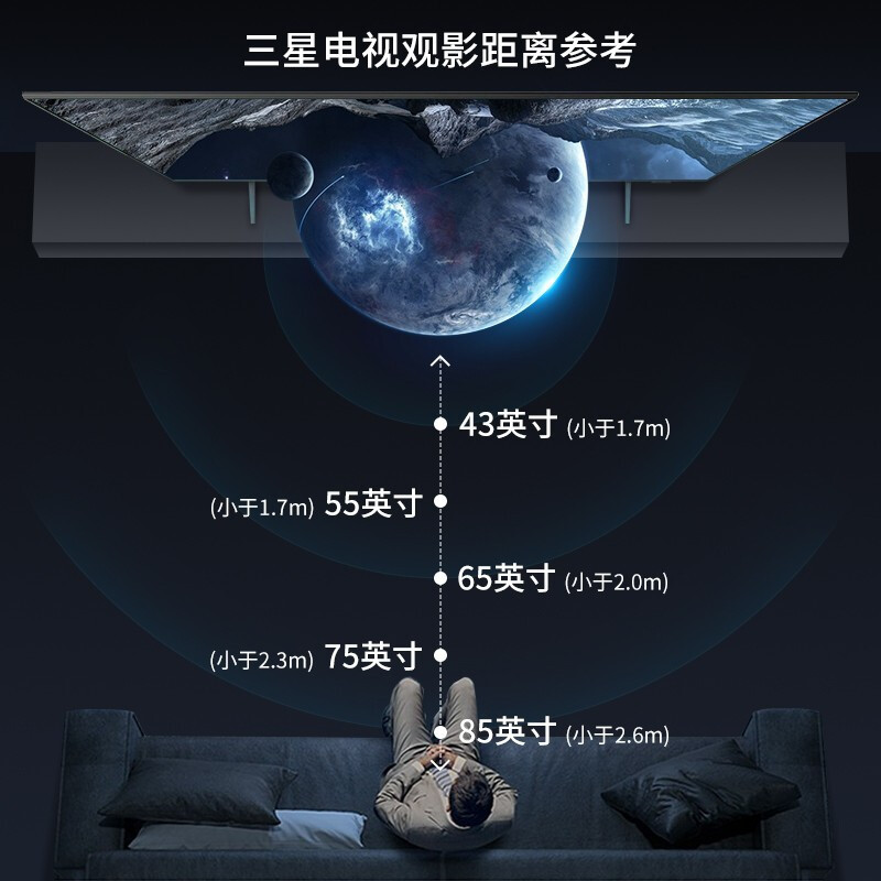 三星(SAMSUNG)电视75寸超高清量子点智能语音遥控120HZ高刷全面屏超薄壁挂液晶电视机QA75Q60AAJXXZ
