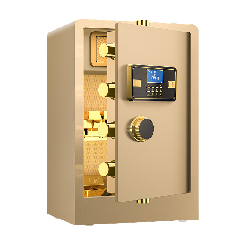 臻远ZY-NW-BXGS-39全钢实心保险柜办公防盗保险箱 高70cm金色电子款高清大图