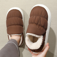 高帮棉拖鞋女士冬季新款外穿防水防滑家居保暖毛毛加绒棉鞋男